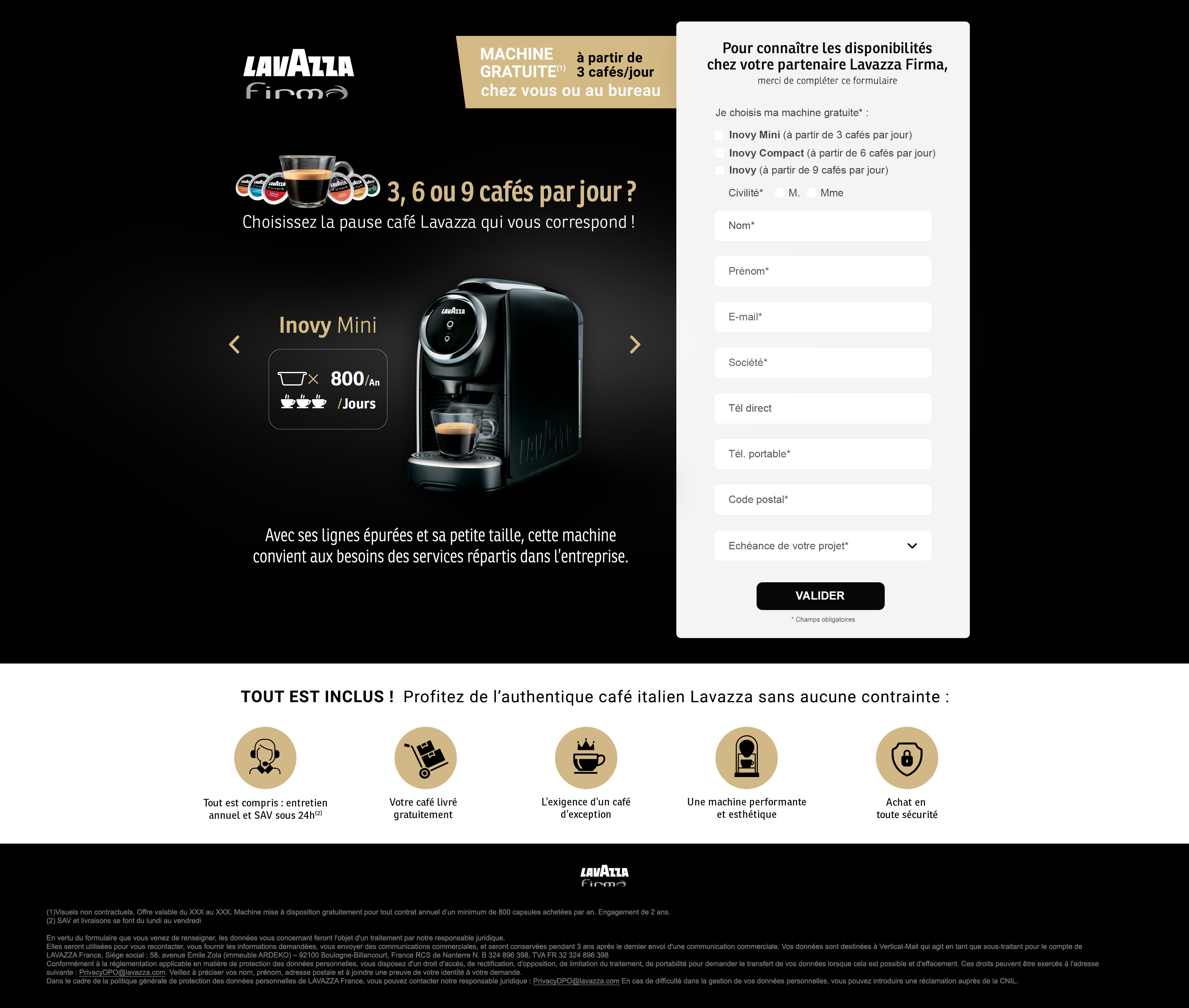 Landing page Lavazza